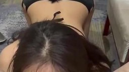 Em nhân viên spa lúc vắng khách bú cu đá bi làm bồn chứa tinh cho sếp