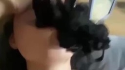 Em rên la dâm quá nên anh phải bắt em ngậm quần lót để giảm thanh